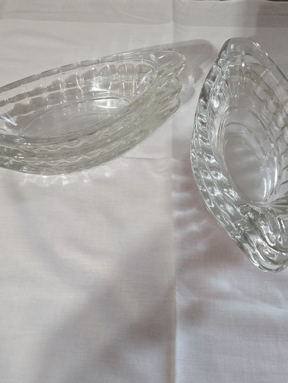 Clear Glass Decorative Dishes - Set of 6
